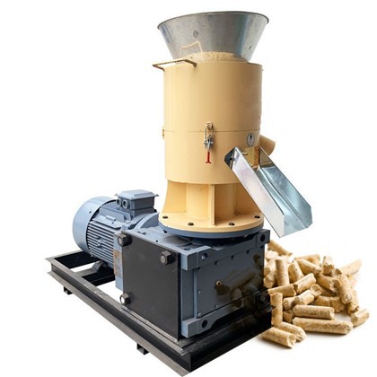 Maschine zur Herstellung von Holzsägemehlpellets mit Flachmatrize